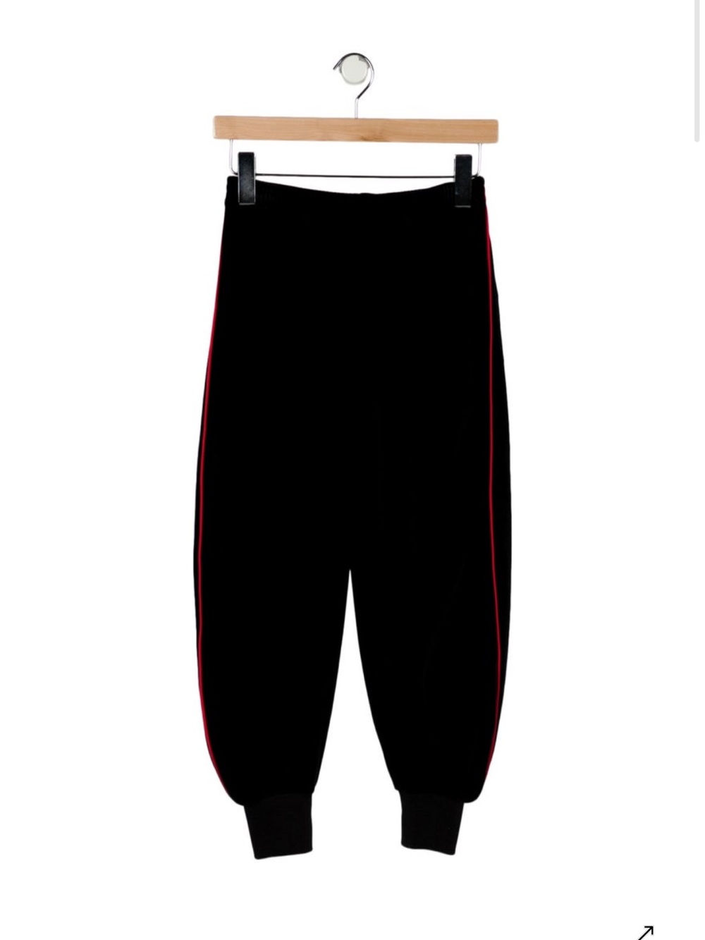 Gucci Black Joggers with Red Side Stripe and Logo Patch, size 10 Y - Picture 2 of 5
